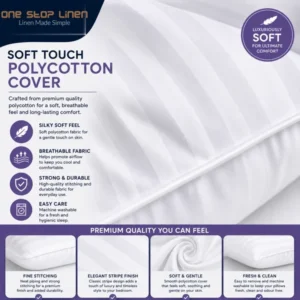 Microfibre stripe pillow soft touch cover – One Stop Linen