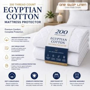 T200 cotton mattress protector – One Stop Linen